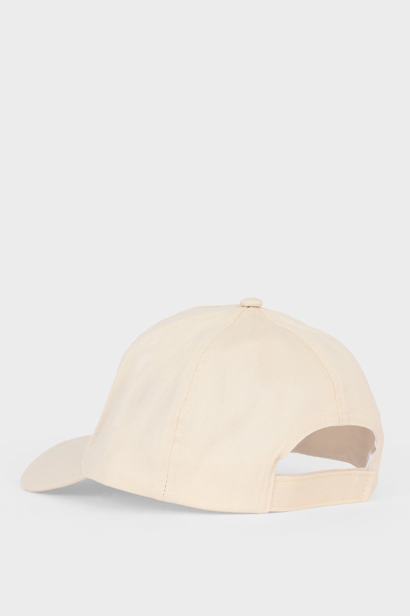 DeFacto Beige Woman Woman Cotton Embroidered Hat Casual - Image 4
